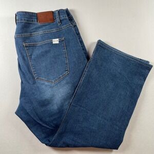 Barbell Apparel Mens Athletic Fit Straight Leg Blue Denim Jeans Size 40x29